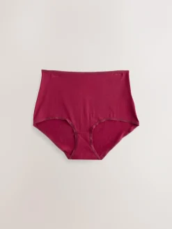Next Berry Pink Full Brief Cotton Rich Knickers 5 Pack^Women Panties