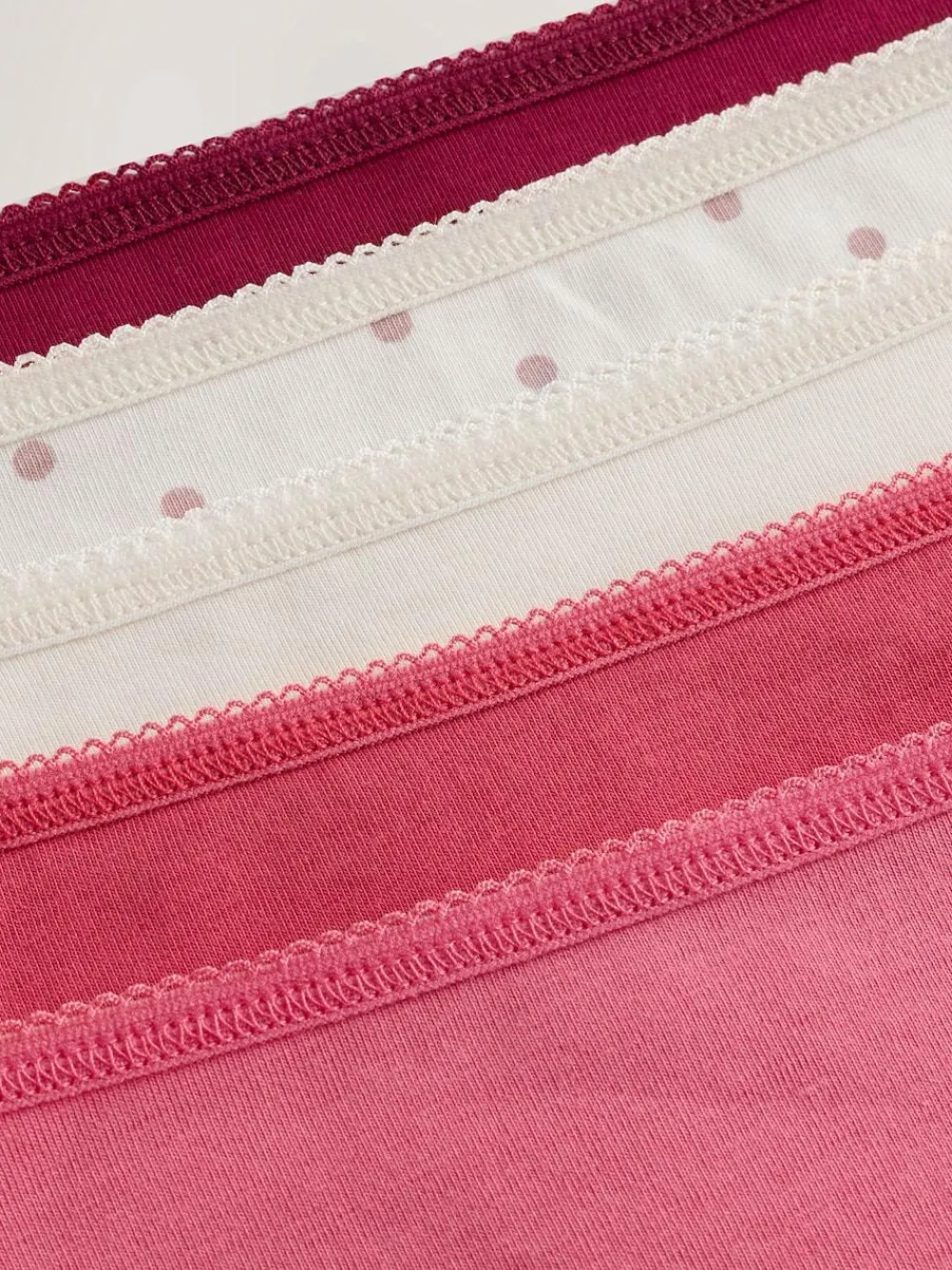 Next Berry Pink Full Brief Cotton Rich Knickers 5 Pack^Women Panties