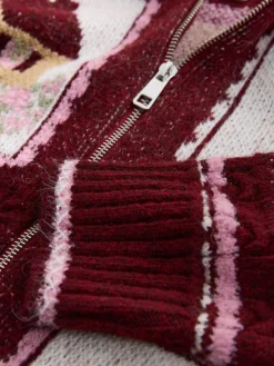 Next Berry Pink House Knit Cardigan^Women Knitwear|Knitwear
