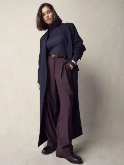 Clearance Next N. Premium Skinny Made In Italy Leather Belt Berry Red