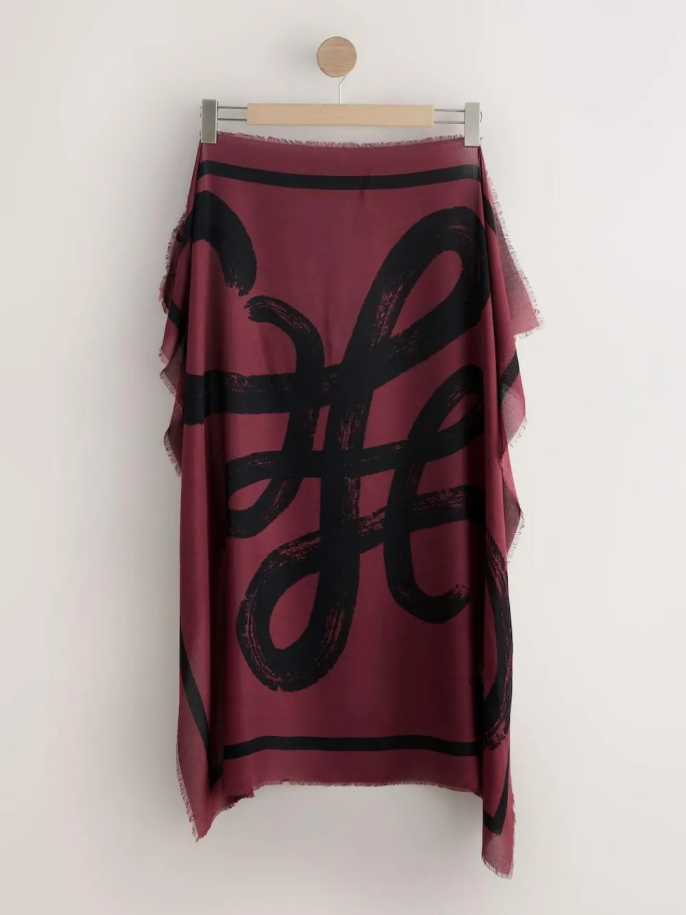 Next Berry Red N Swirl Square Lightweight Scarf^Women Hats, Gloves & Scarves|Hats, Gloves & Scarves