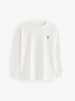 Next Stag Logo Long Sleeve Cosy T-Shirts 4 Pack (3-16yrs)^BOY Tops|T-Shirts