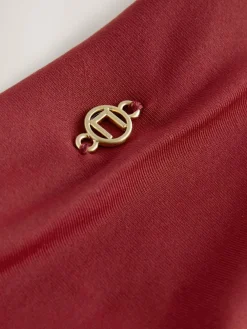 Hot Next Berry Wine High Waist High Leg Roll Top