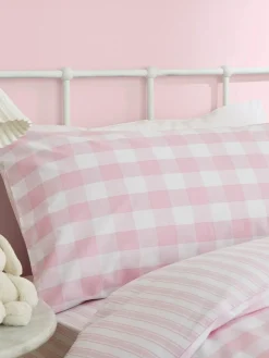 Bianca Gingham 100% Cotton Duvet Cover and Pillowcase Set^ Branded Bedlinen