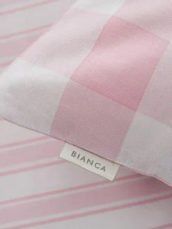 Bianca Gingham 100% Cotton Duvet Cover and Pillowcase Set^ Branded Bedlinen