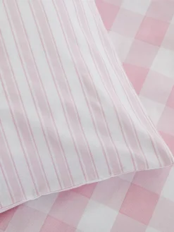 Bianca Gingham 100% Cotton Duvet Cover and Pillowcase Set^ Branded Bedlinen