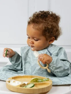 Bibado Green Coverall Weaning Bib - Dino Roar^ Bibs