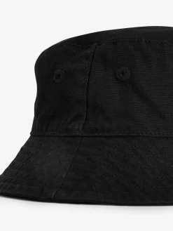 New Next 100% Cotton Canvas Bucket Hat (3mths-16yrs) Black