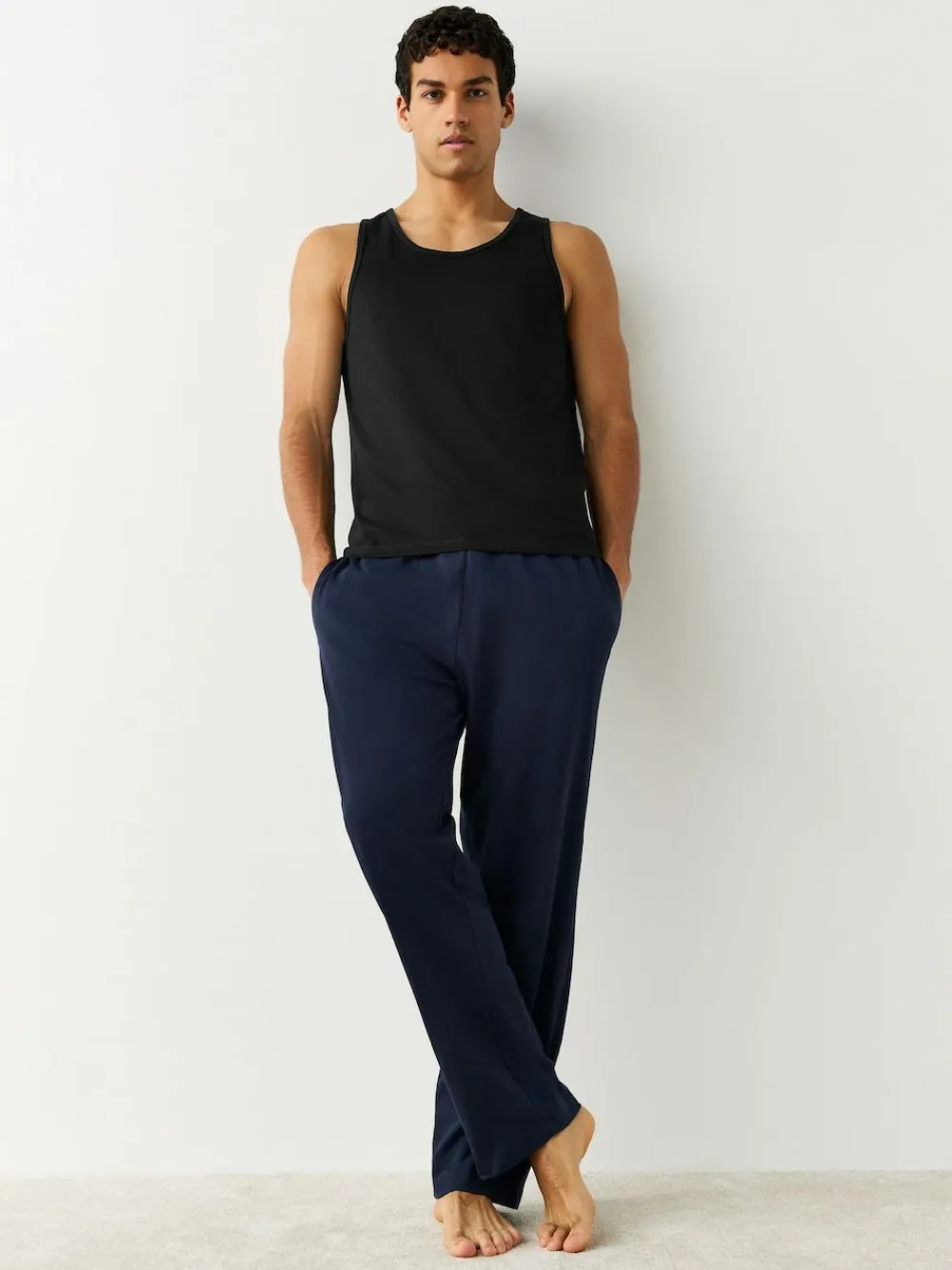 Hot Next 100% Cotton Layering Vests 5 Pack Black