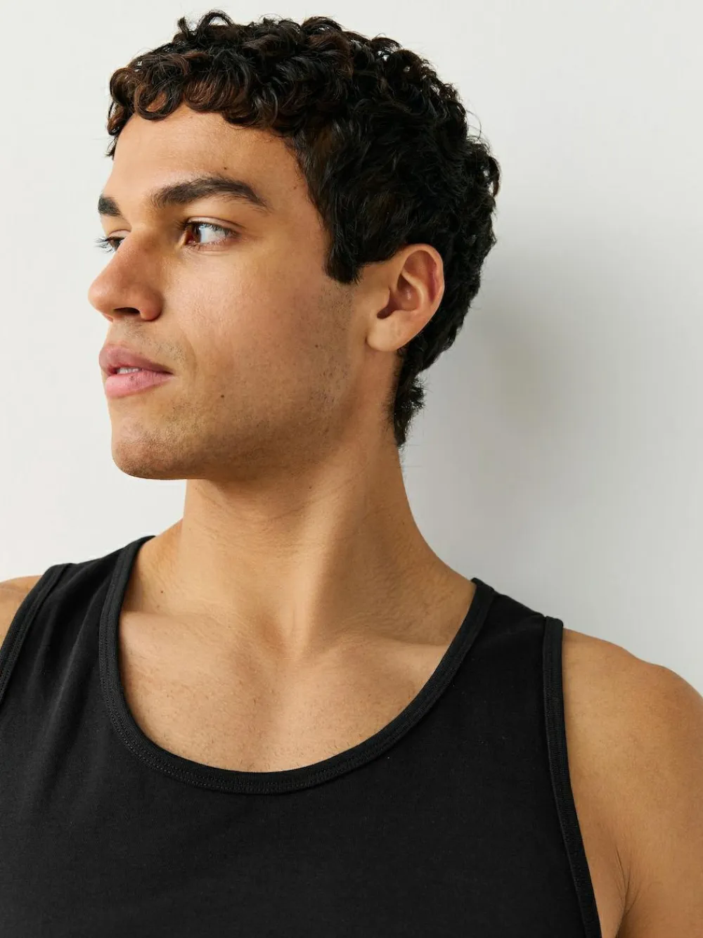 Hot Next 100% Cotton Layering Vests 5 Pack Black