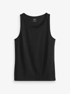 Hot Next 100% Cotton Layering Vests 5 Pack Black