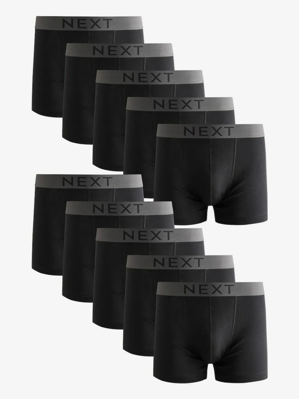 Discount Next Black 10 pack 100% Cotton Trunks