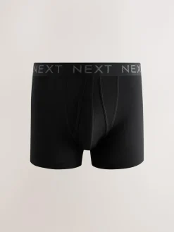 Next Black 5 Pack A-Front Cotton Rich Boxers^ Underwear|Underwear