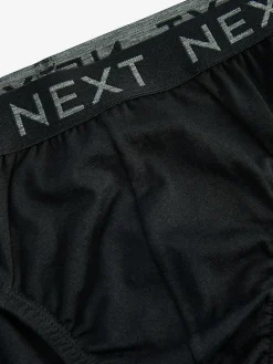 New Next 10 pack Cotton Rich Briefs Black