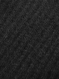 Clearance Next 5 Pack Cotton Rich Cushioned Footbed Ribbed Socks Black