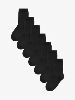 Clearance Next 7 Pack Cotton Rich Socks Black