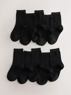 Outlet Next 10 Pack Cotton Rich Socks Black