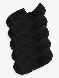 New Next 5 Pack Invisible Trainers Socks Black