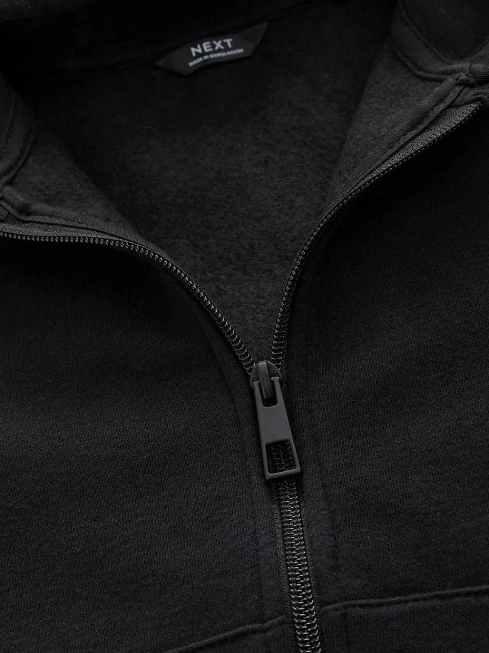 Next Black 1 Pack Plain Zip Through Hoodie (3-16yrs)^BOY Sweatshirts & Hoodies
