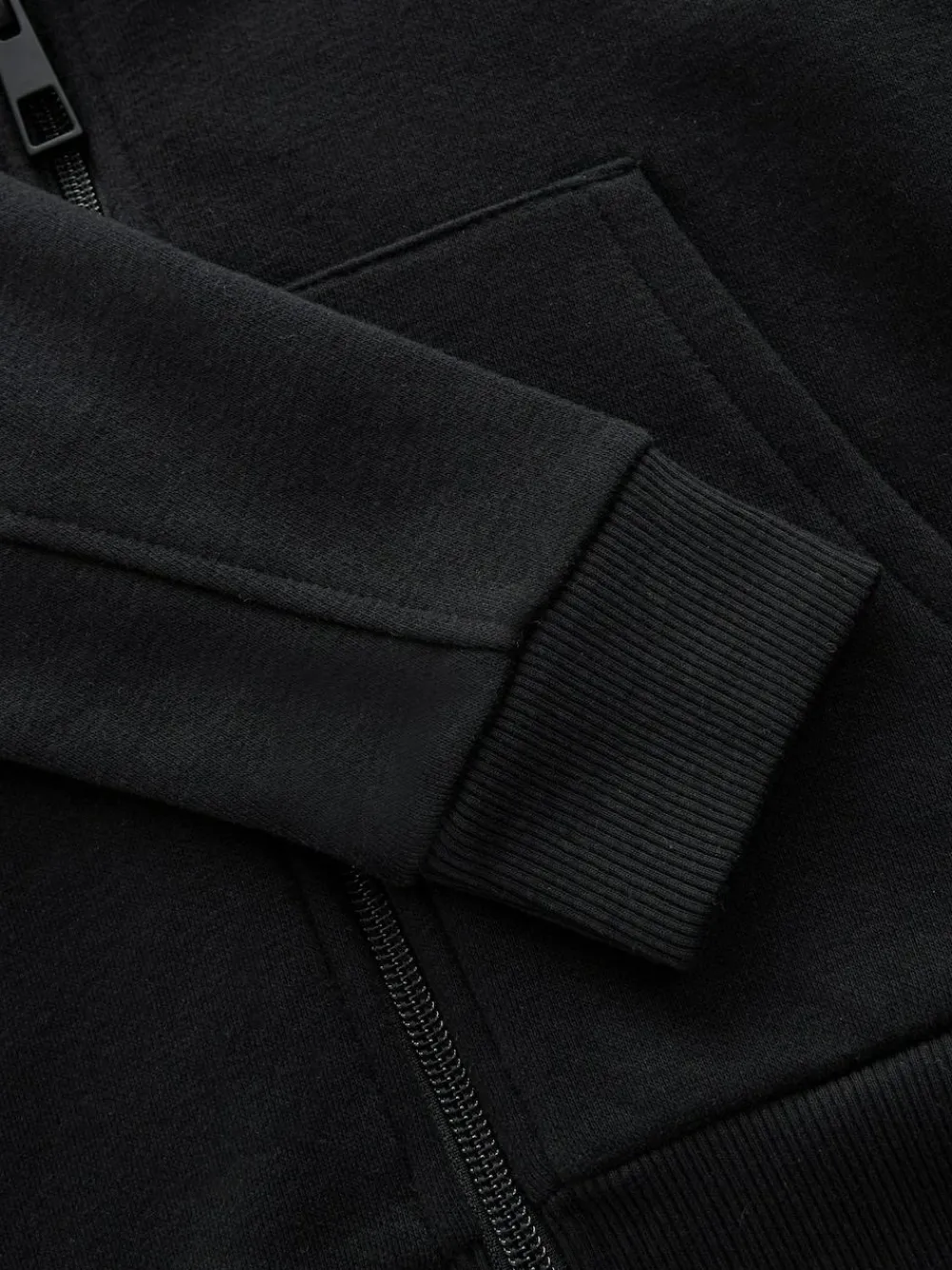 Next Black 1 Pack Plain Zip Through Hoodie (3-16yrs)^BOY Sweatshirts & Hoodies