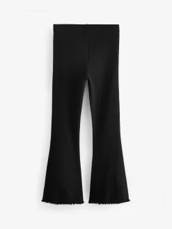 Hot Next Black 1 Pack Rib Flare Leggings (3-16yrs)
