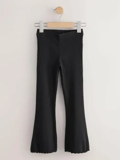 New Next 2 Pack Rib Flare Leggings (3-16yrs) Black