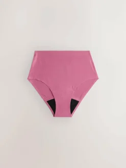 Clearance Next Black / Praline Nude / Pink Floral Full Brief No VPL Medium Flow Period Knickers 4 Pack