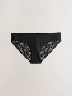 Outlet Next Brazilian No VPL Lace Back Briefs 5 Pack Black / White / Praline Nude