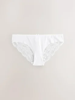 Outlet Next Brazilian No VPL Lace Back Briefs 5 Pack Black / White / Praline Nude