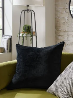 Discount Next Black 59 x 59cm Soft Velour Cushion