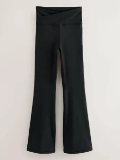 Next Black Active Balance Wrap Front Flared Leggings^Women Leggings & Sweatpants