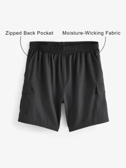 New Next Active Cargo Gym Training Shorts Black