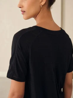 New Next Active Crew Neck Lightweight Short Sleeve T-Shirt Black