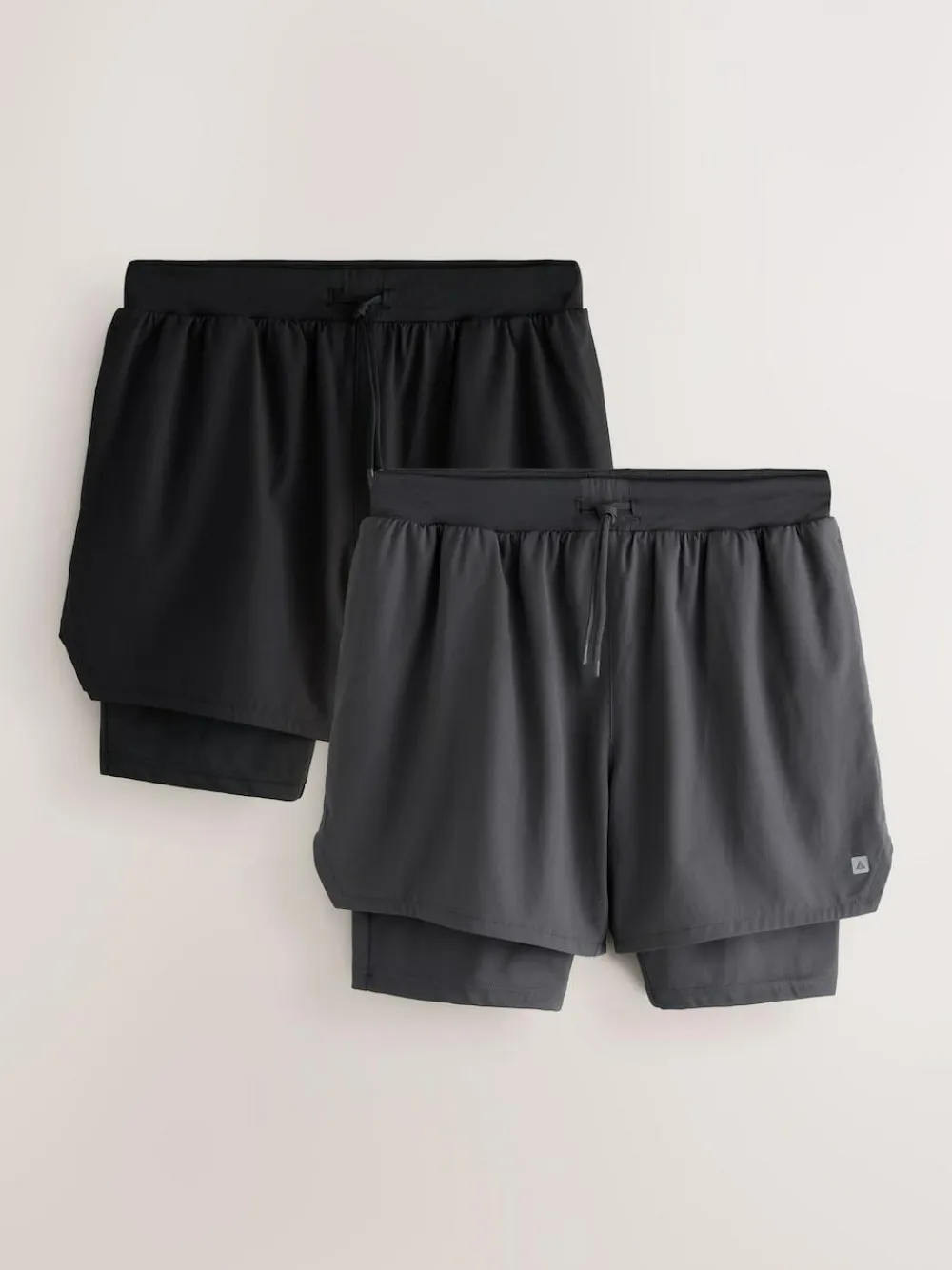 New Next Black Active 2-In-1 Shorts 2 Pack