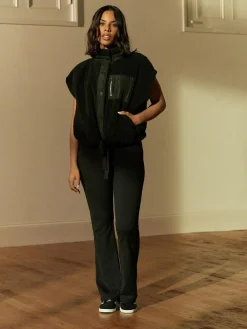 Sale Next Black Active Wrap Waist Flared Leggings