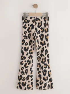 Discount Next 2 Pack Rib Flare Leggings (3-16yrs) Black and Animal