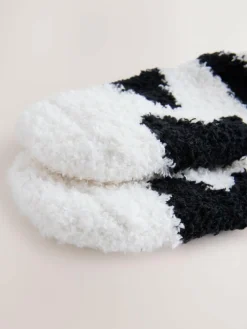 Discount Next Black and White Cow 1 Pack Cosy Ankle Socks in a Gift Box