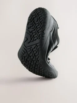 Next Black Barefoot Leather 2 Strap Touch Fastening School Shoes^BOY School Shoes|Boys Shoes