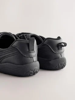 Next Black Barefoot Leather 2 Strap Touch Fastening School Shoes^BOY School Shoes|Boys Shoes