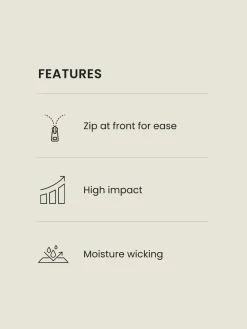 Next B-GG Active Sports High Impact Dry Tech Zip Front Bra^Women Bras|Sportswear