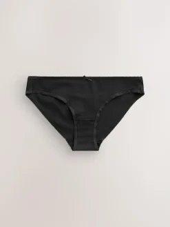 Next Bikini Cotton Rich Knickers 7 Pack Black