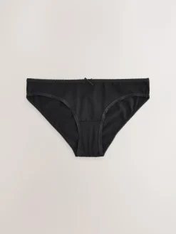 Next Black Bikini Cotton Rich Knickers 5 Pack^Women Panties|All Lingerie