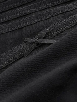 Next Black Bikini Cotton Rich Knickers 5 Pack^Women Panties|All Lingerie
