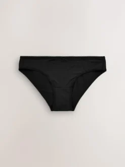 New Next Bikini Microfibre Knickers 7 Pack Black