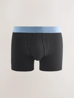 Next Black Blue/Brown Waistbands A-Front Boxers 10 Pack^ Underwear|Underwear