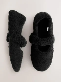 Online Next Black Borg Ballet Slippers
