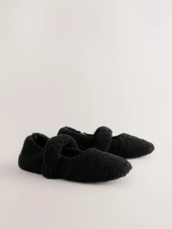 Online Next Black Borg Ballet Slippers