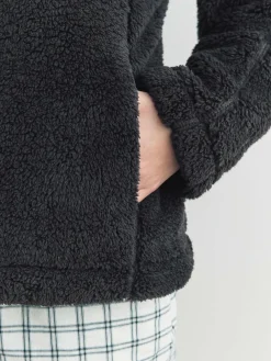 Discount Next Black Borg Half Zip Fleece