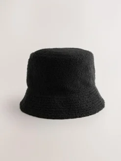 Best Next Borg/Nylon Reversible Bucket Hat Black