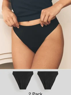 Next Black Brazilian Anti Leak Knickers 2 Pack